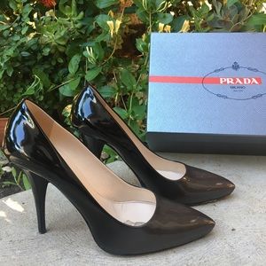 Prada Calzatore Donna Nero Grey Black Pumps 37 7